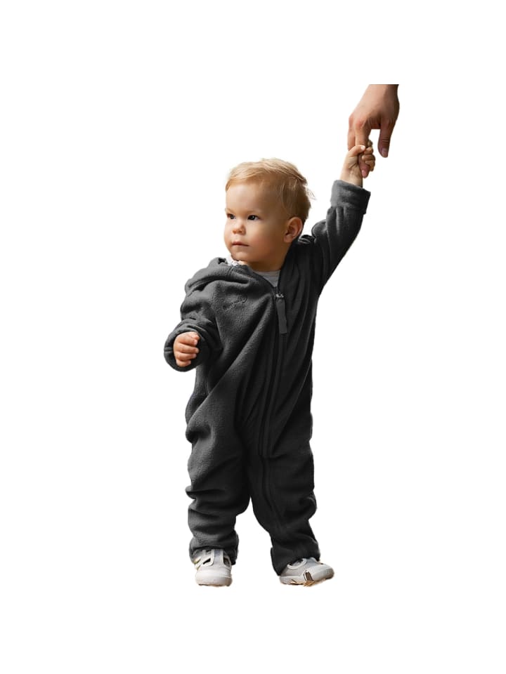 Hoppediz Overall Fleece-Overall mit Umschlagbündchen in anthrazit  günstig kaufen