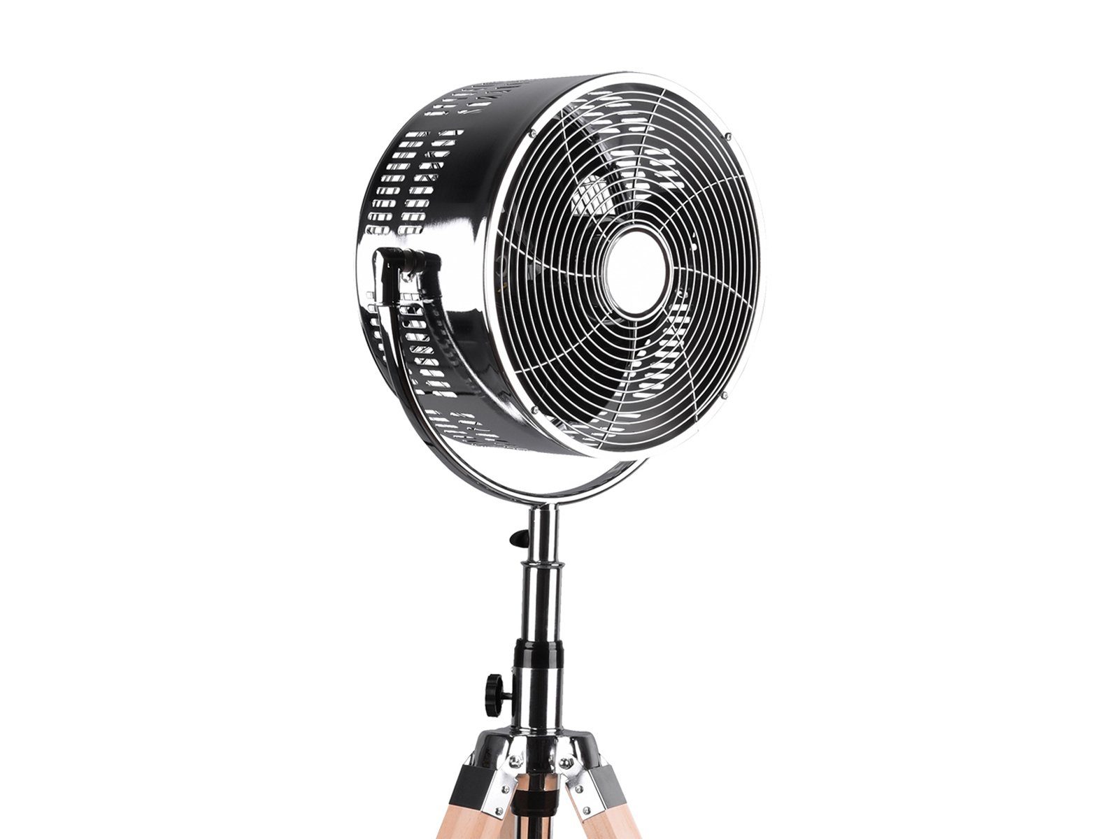 TRIO Standventilator, Großer Design Raum-Lüfter Windmaschine Zimmer-Ventilator, Holz-Beine