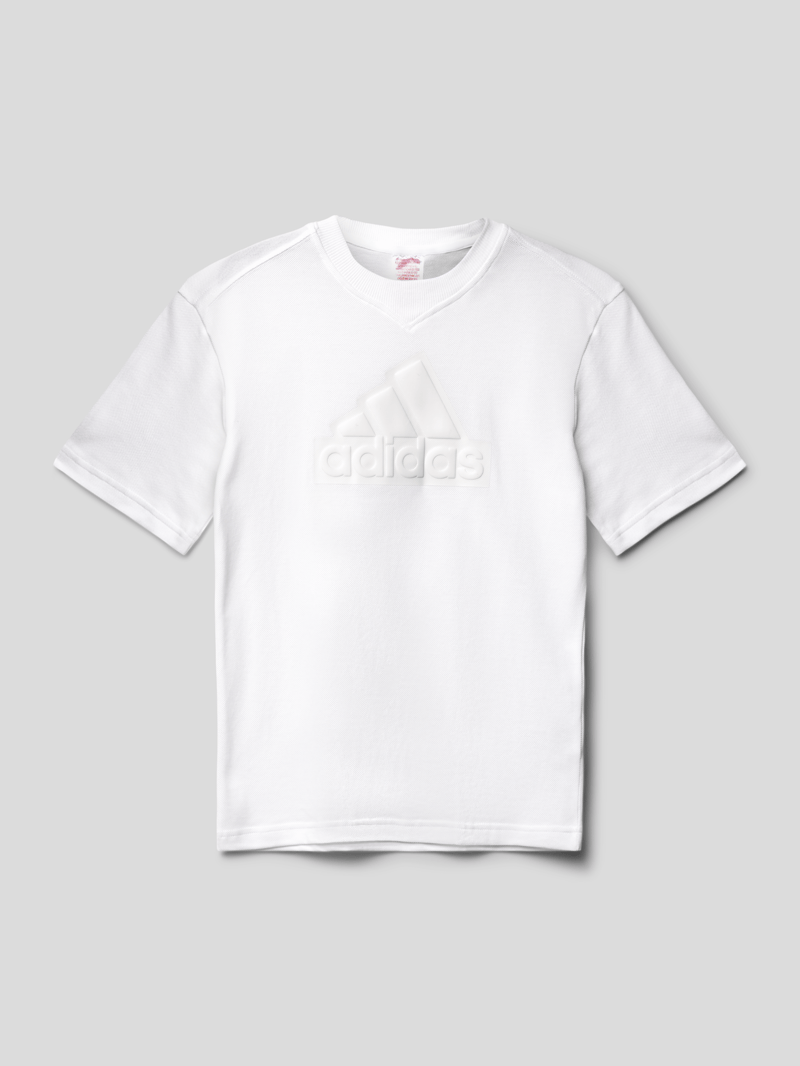 T-Shirt mit Label-Detail in weiß