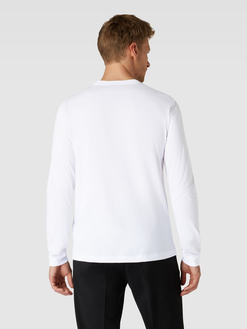 Longsleeve mit Label-Patch in weiß