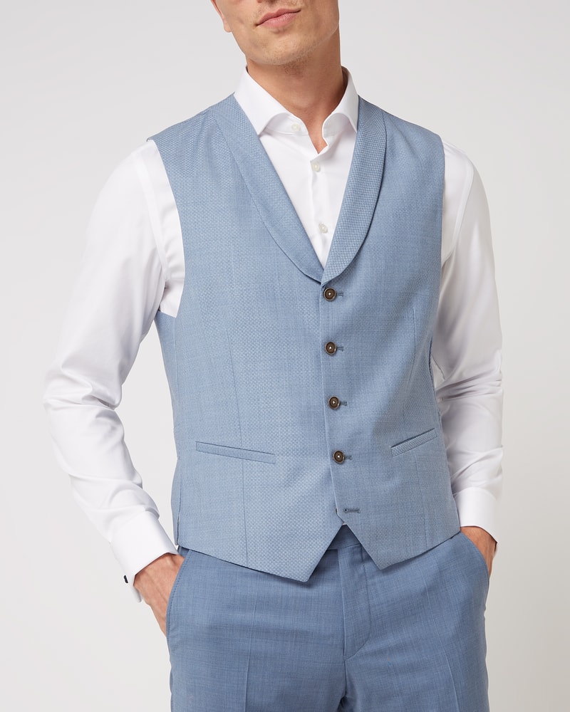 Weste aus reiner Schurwolle - YOUR OWN PARTY by CG – CLUB of GENTS in hellblau