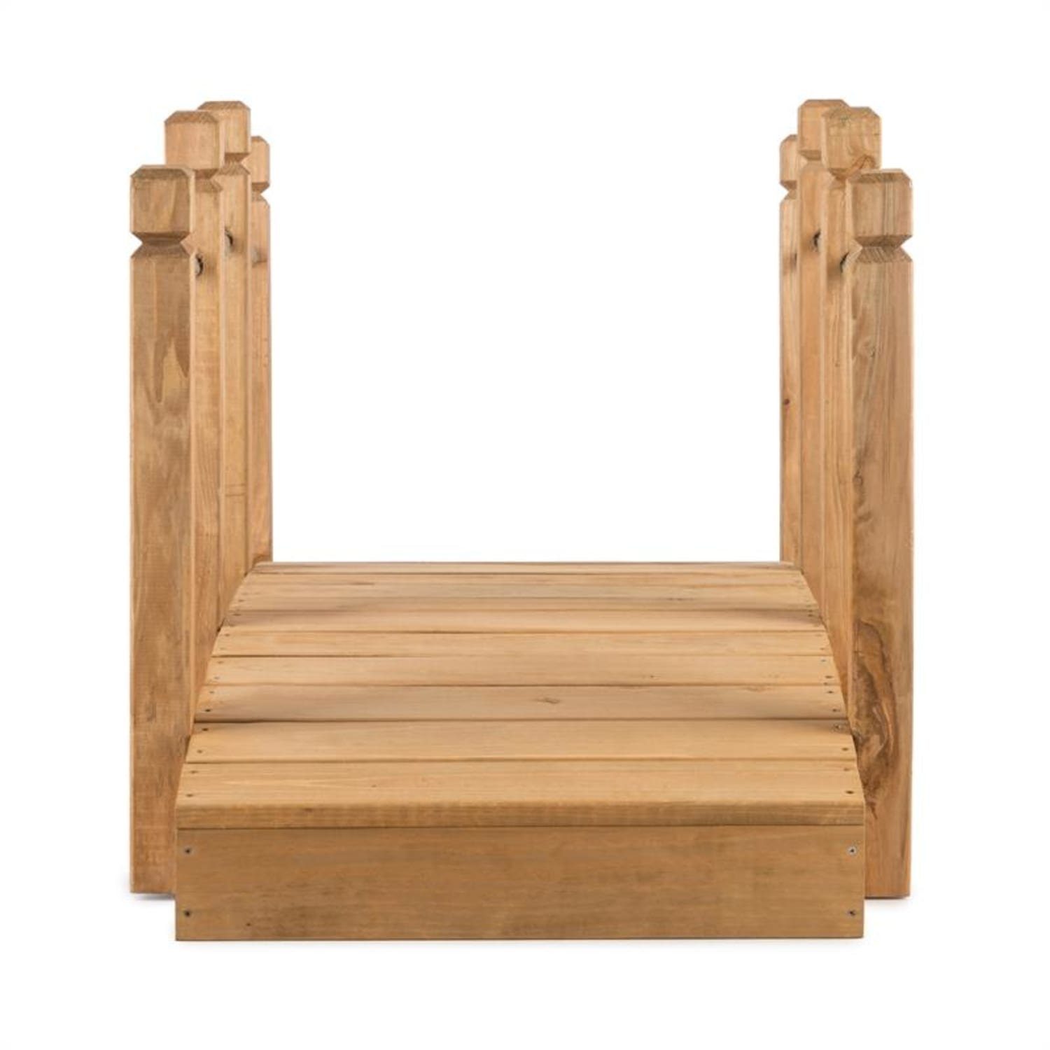 blumfeldt Zierbrücke Rialto Gartenbrücke Zierbrücke 58x58x122cm (BxHxT) Tau Massivholz