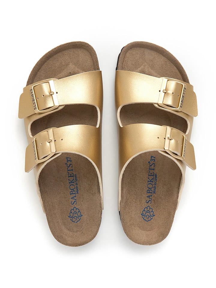 SABOKETS Pantoletten in Gold günstig kaufen