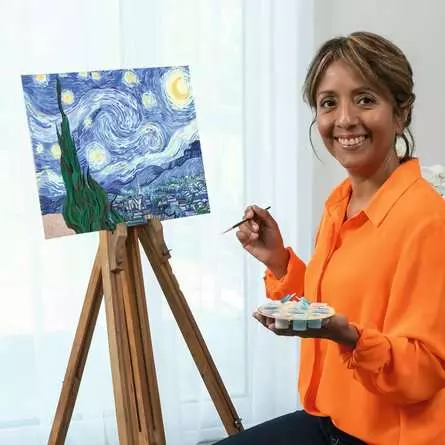 CreArt ART Collection: Die Sternennacht (Van Gogh) - Malen nach Zahlen für Erwachsene