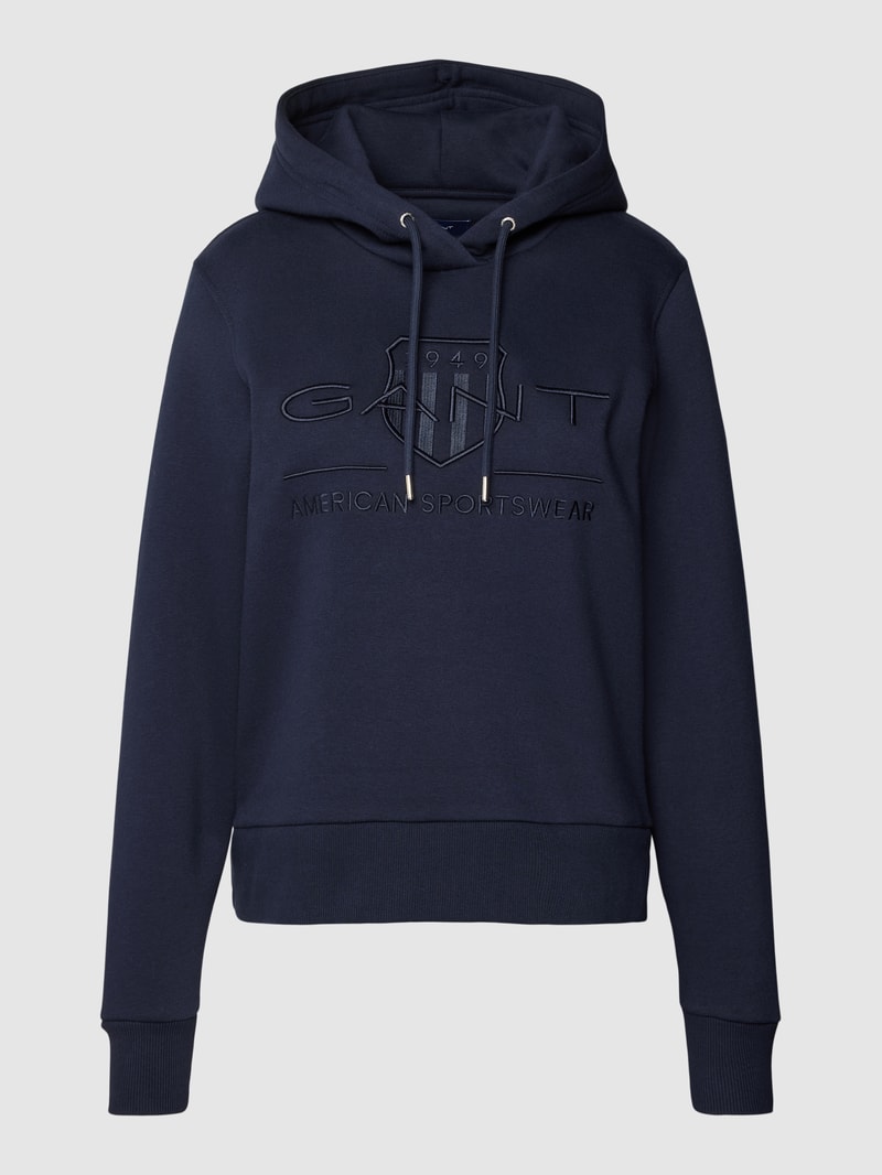 Hoodie mit Kapuze in marineblau