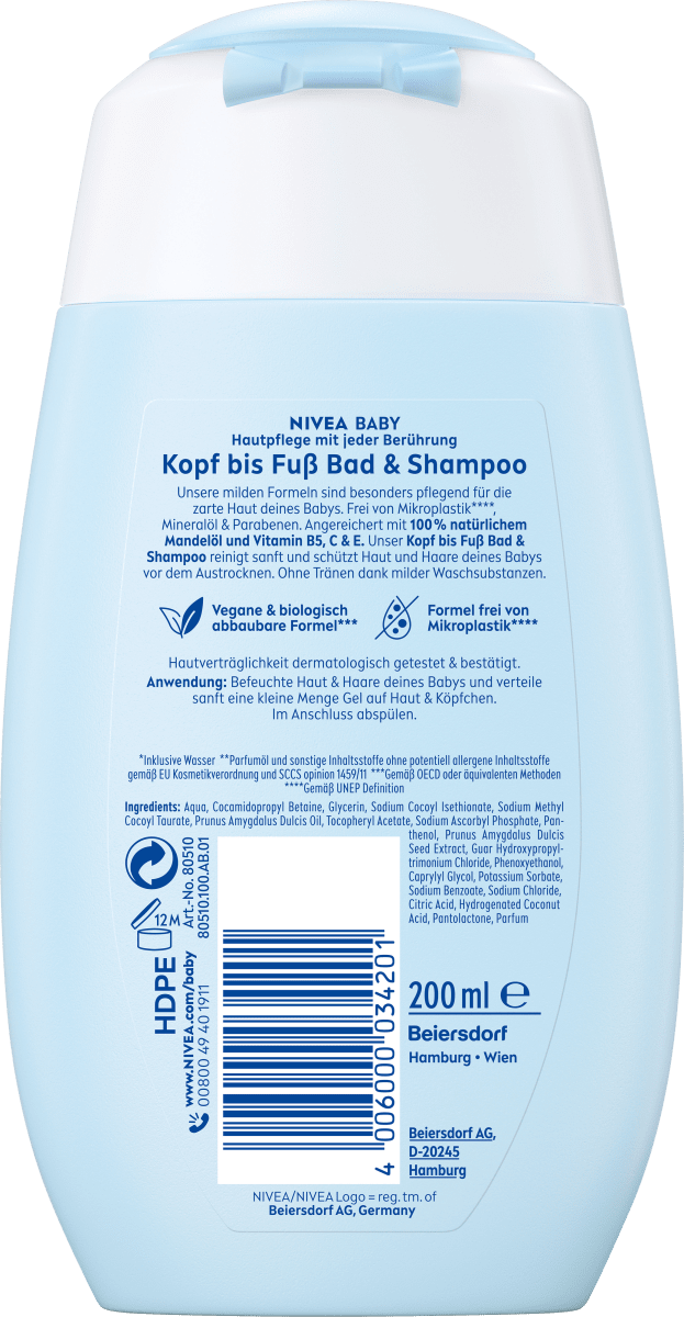 Baby Bad & Shampoo Kopf bis Fuß, 200 ml