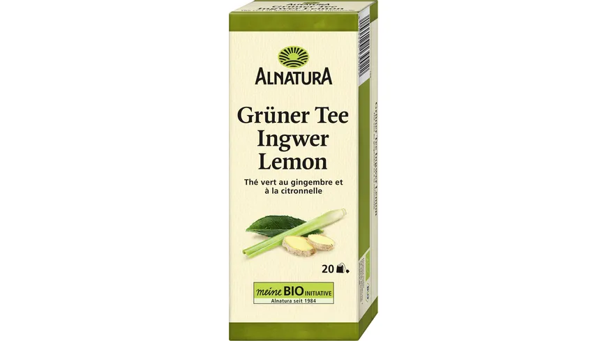 Alnatura Bio Grüntee Ingwer-Lemon 30 g