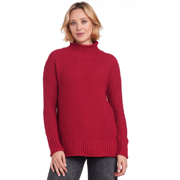 Damen Strickpullover mit Stehkragen
