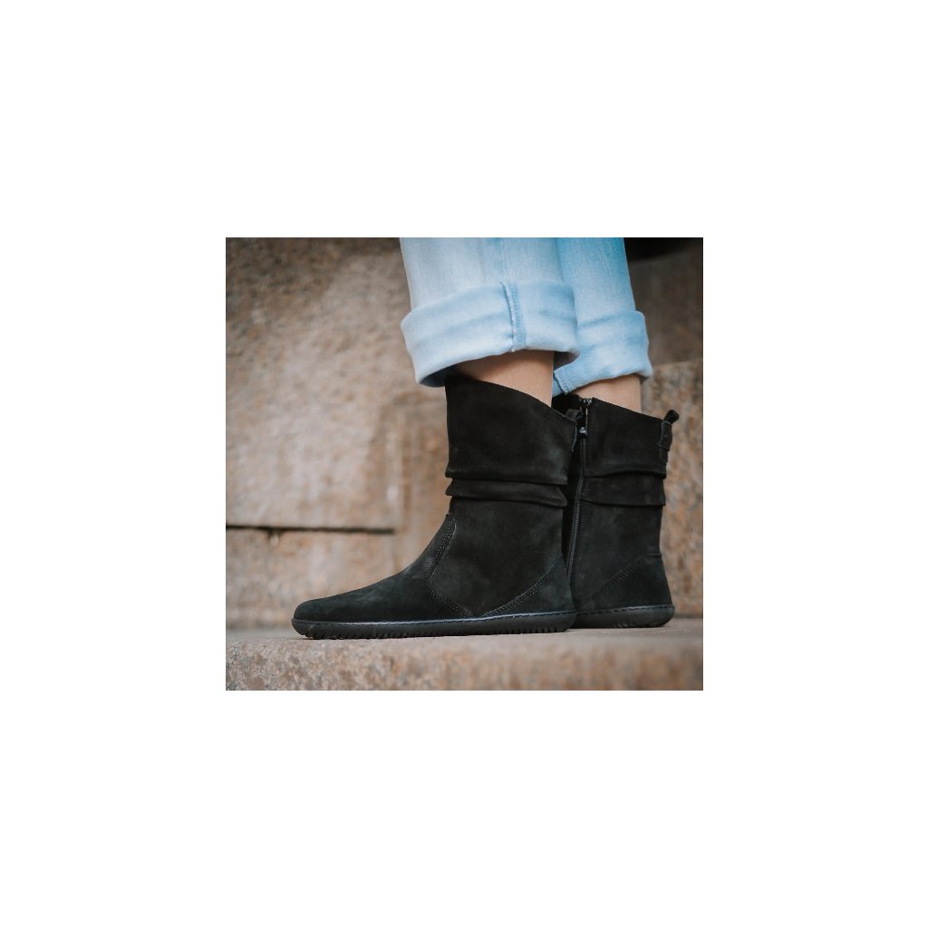 Groundies Odessa Barefoot  Women schwarze Barfuß-Kurzstiefel