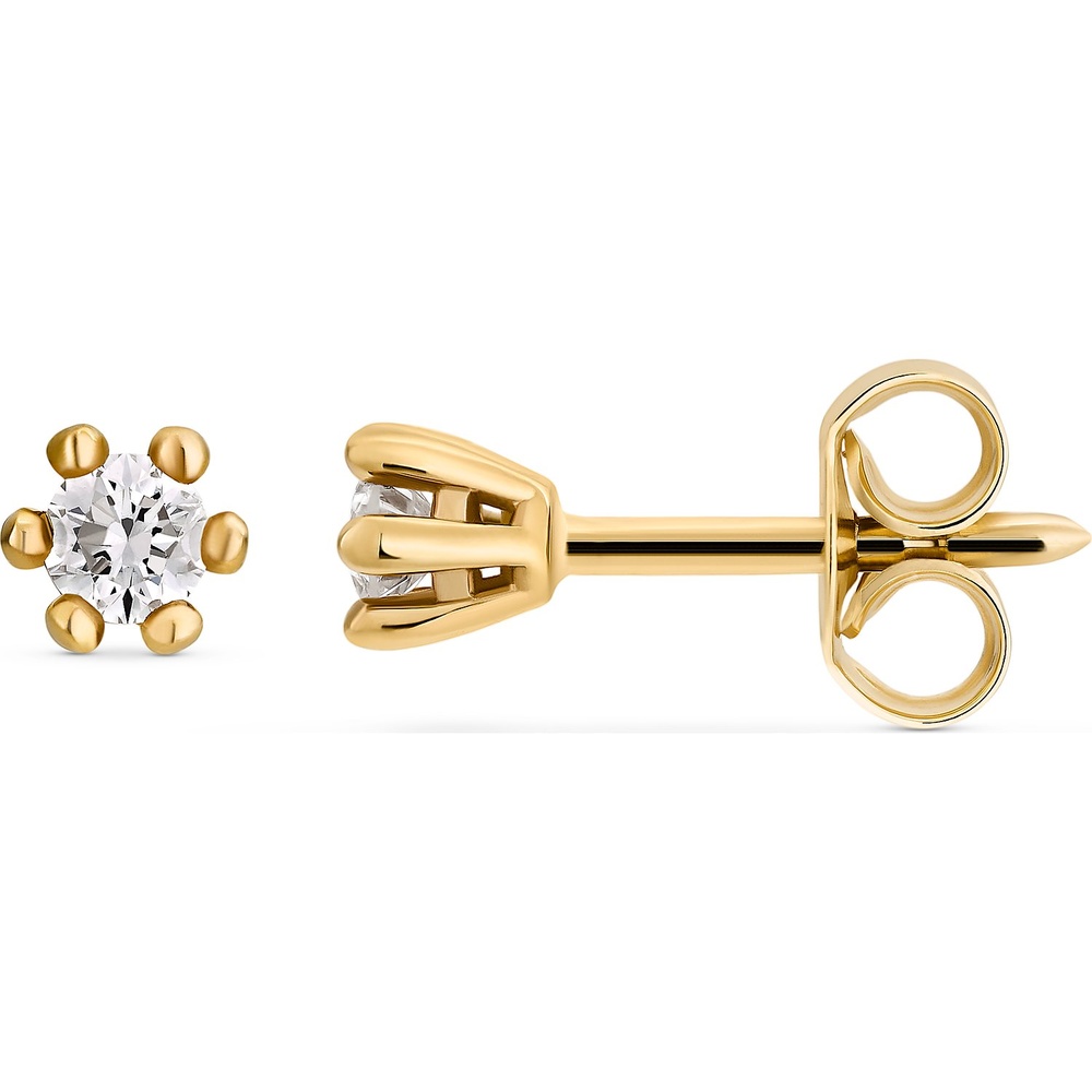 Valeria Boucles d'oreilles à fermoir à poussette 375 Or jaune Boucles d'oreilles
