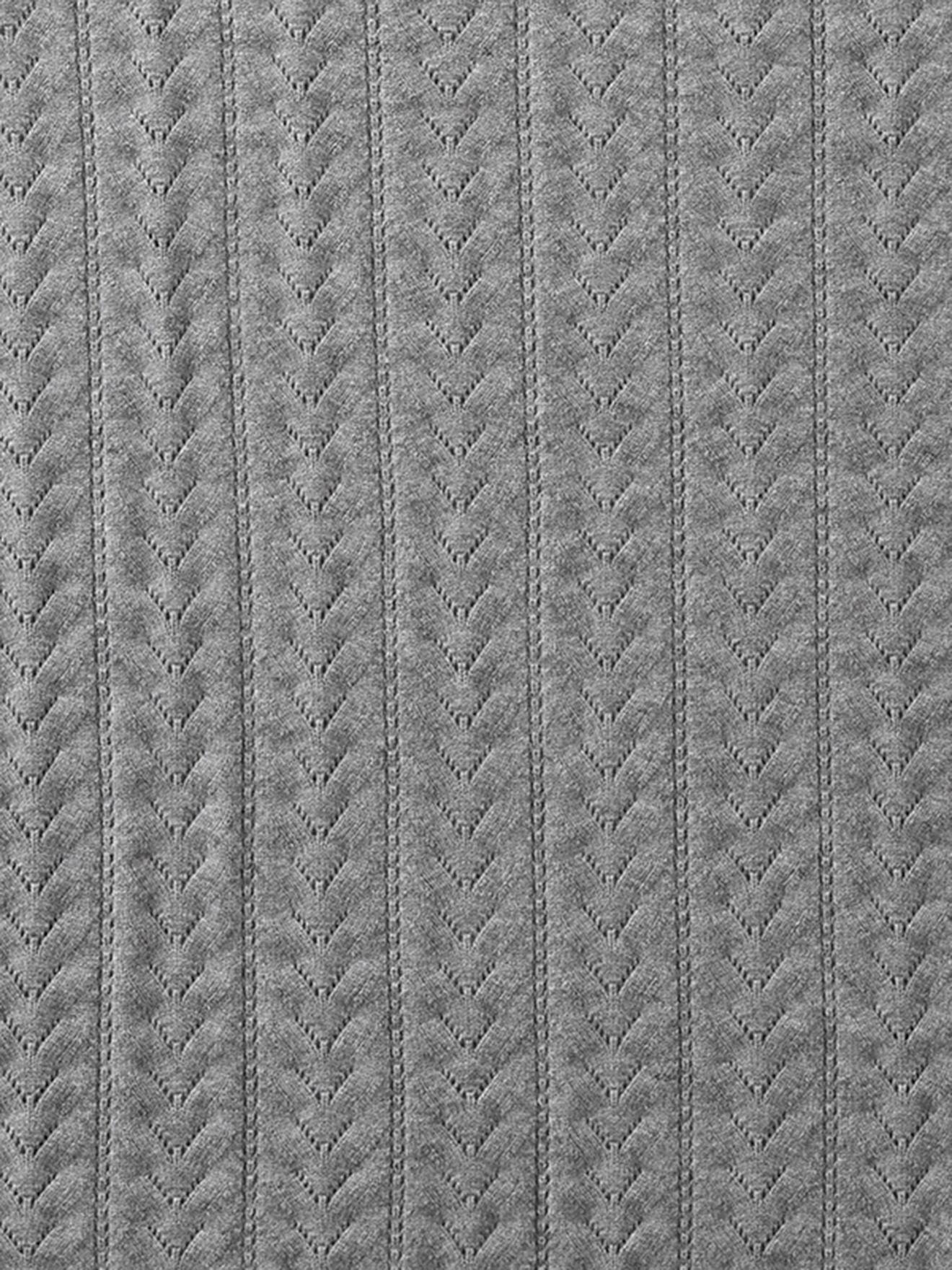 Couverture bébé en tricot gris chiné
