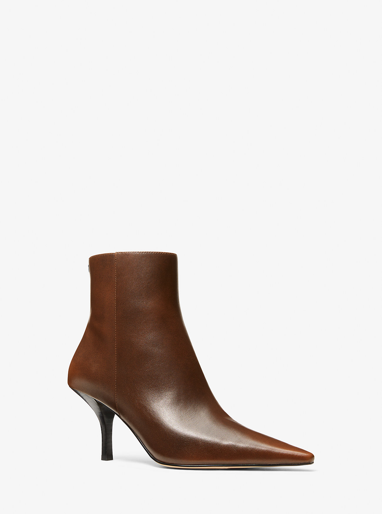 Selina Leather Ankle Boot - LUGGAGE