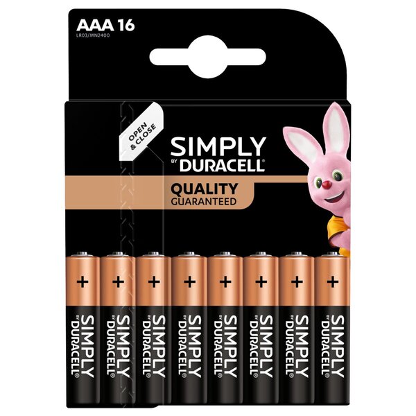 Duracell Simply AAA elemek 16 darab