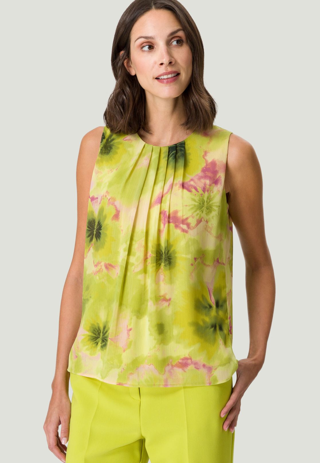 Blusentop Chiffon mit Druck