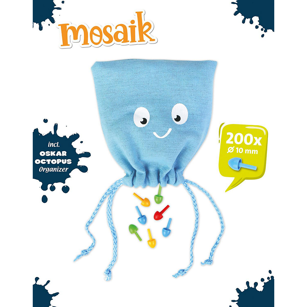 Mosaik Set color, 10 mm, 200 Stecker