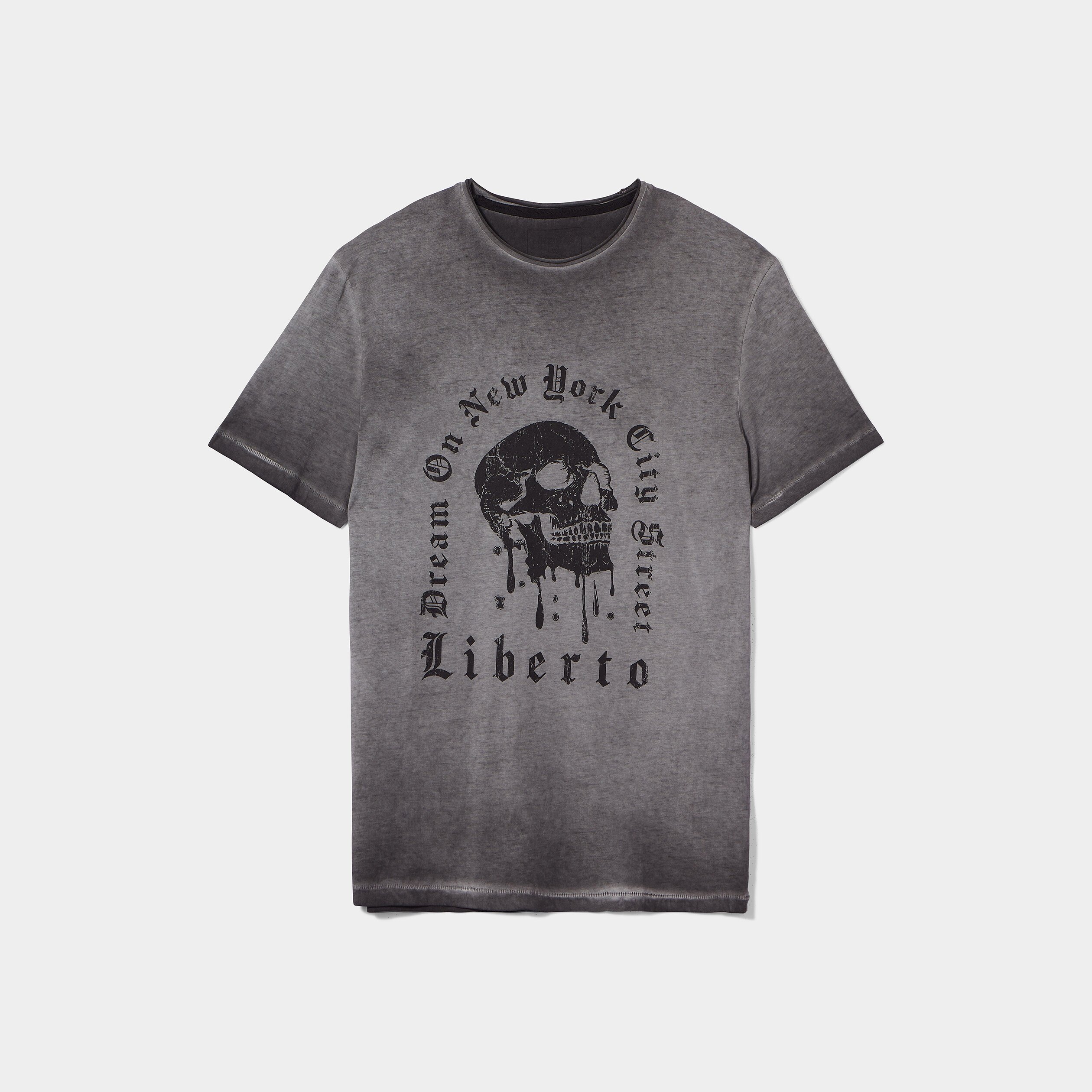 T-shirt col rond manches courtes Liberto gris clair homme | La Halle