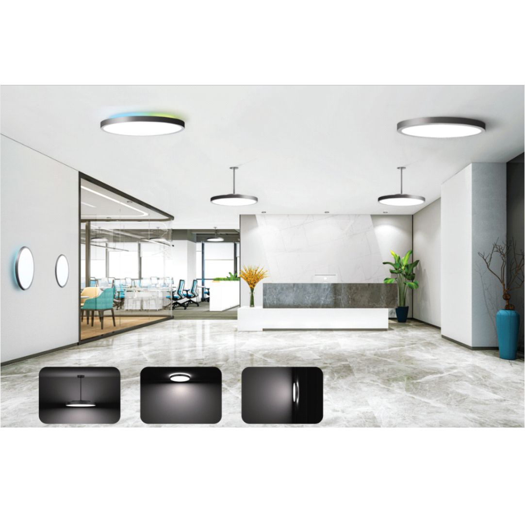 ENOVALITE Smartes RGB Panel Up&Down, 18W, ø290mm, Wifi, Tuya App, CCT, dimmbar