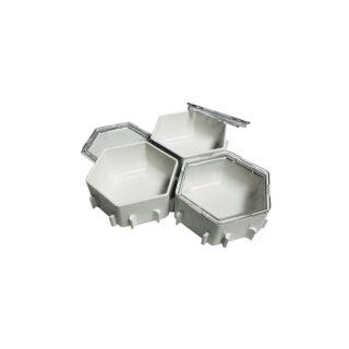 Honeycombs Ressourcenschalen inkl. Deckel (Weiß) (3)