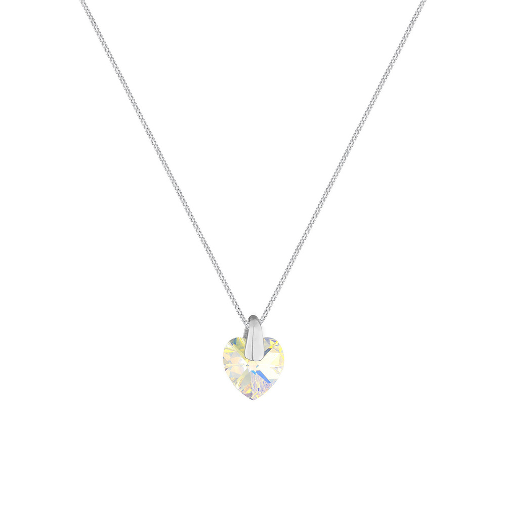 Elli Elli Collier Herz Liebe Kristalle 925 Silber Lié collier
