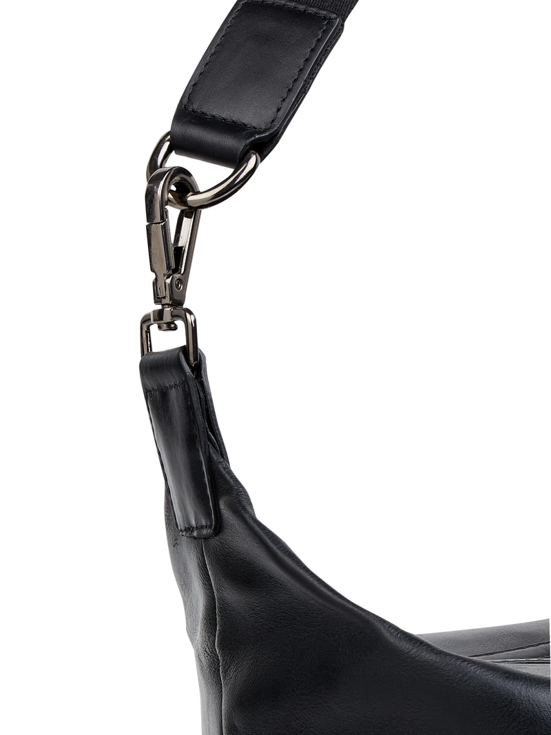 Weekender aus Leder in schwarz