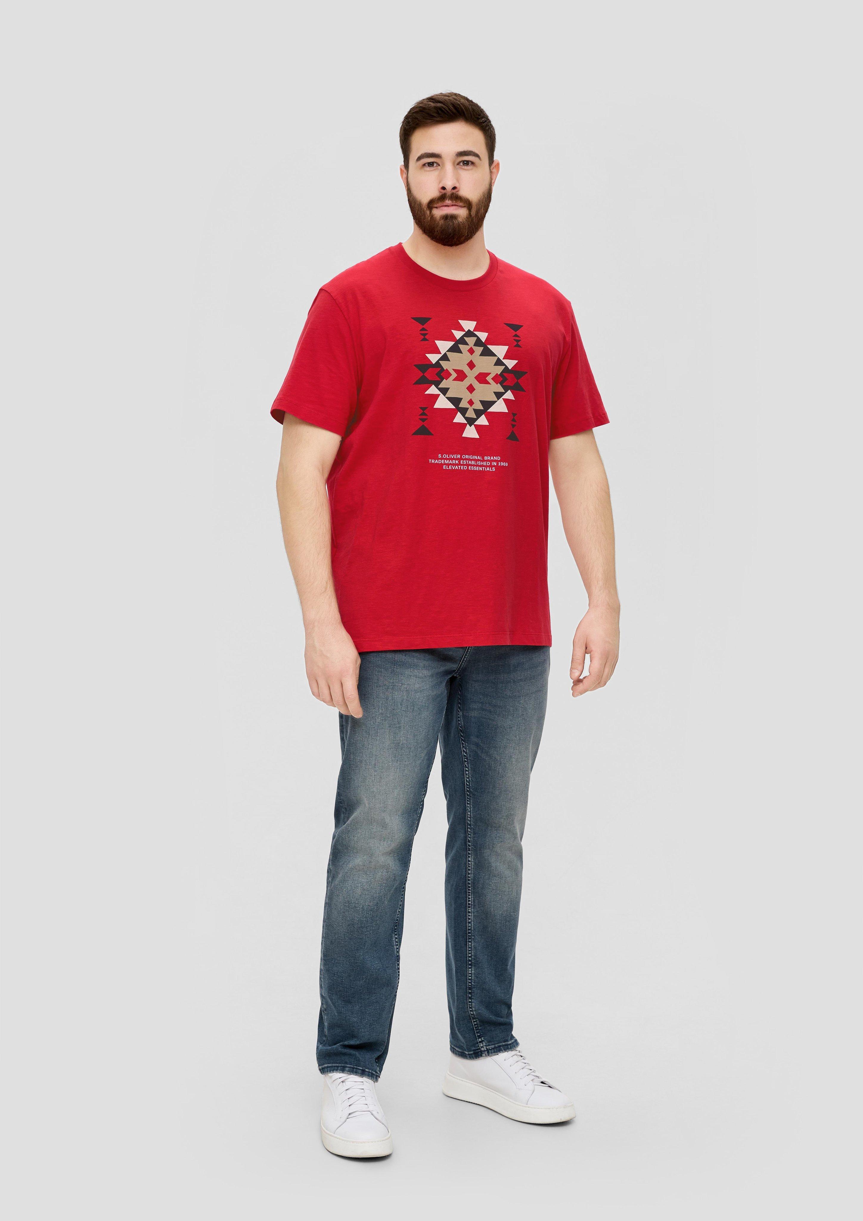 Baumwollshirt mit Ikat-Frontprint  2143242-31D1