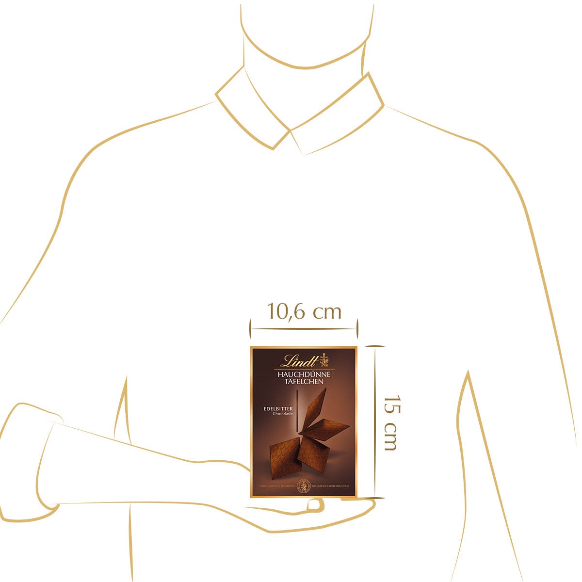 Hauchdünne Täfelchen Edelbitter, 125g