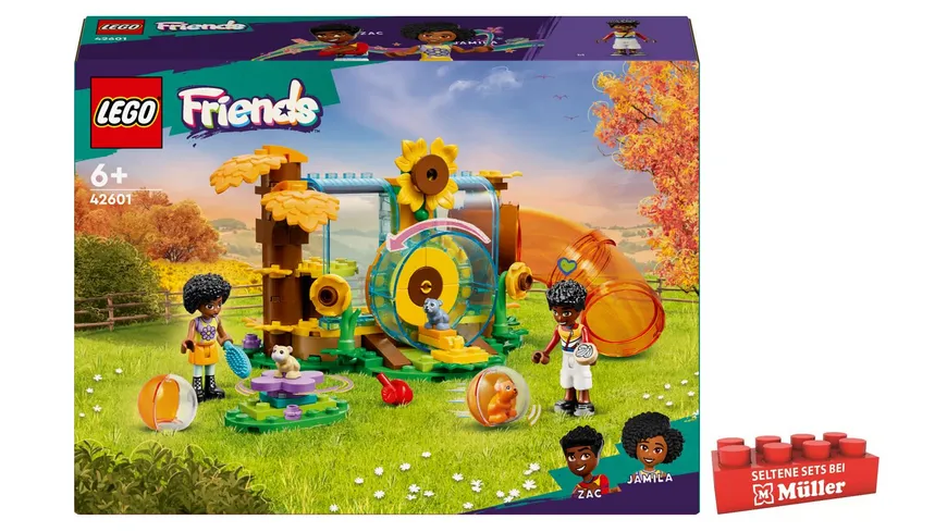LEGO Friends 42601 Hamster-Spielplatz Set mit Spielzeug-Tieren für Kinder