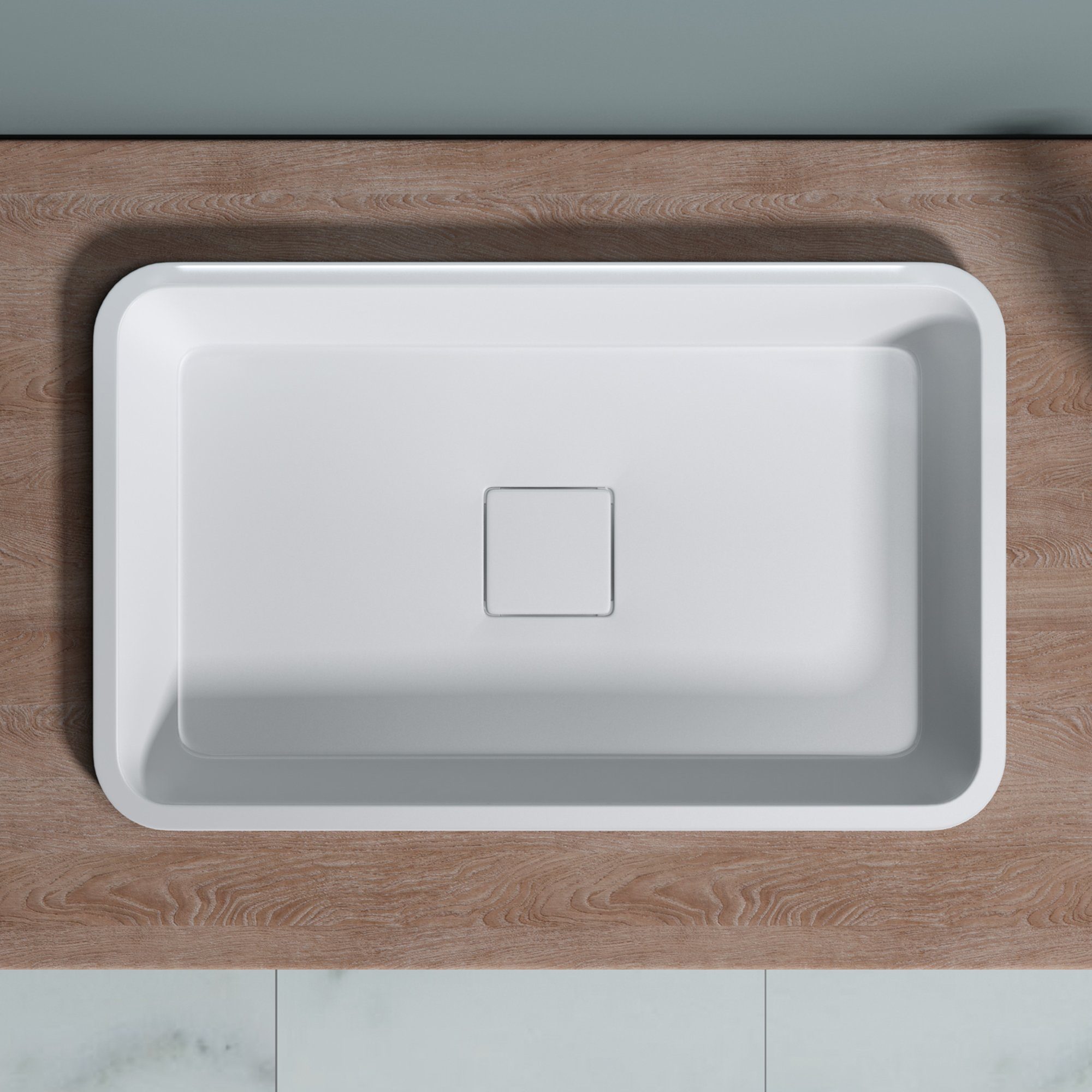 doporro Einbauwaschbecken Colossum104 Einbauwaschbecken Gussmarmor mit Ablaufabdeckung