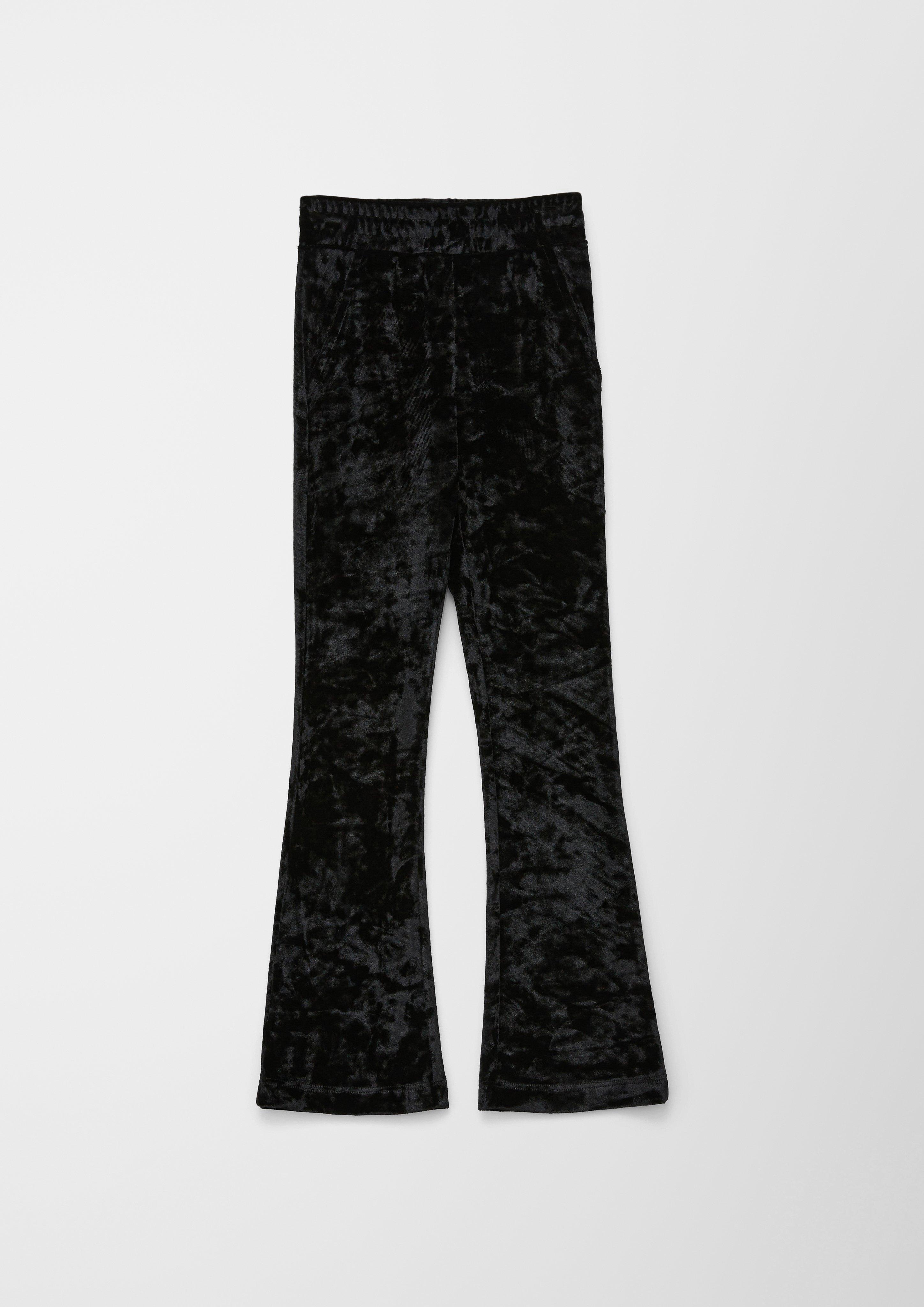 Samtleggings mit Flared Leg  2122671-9999
