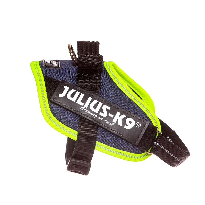 JULIUS-K9 Hundegeschirre JULIUS-K9 IDC Powergeschirr Mini neon mix blau klein