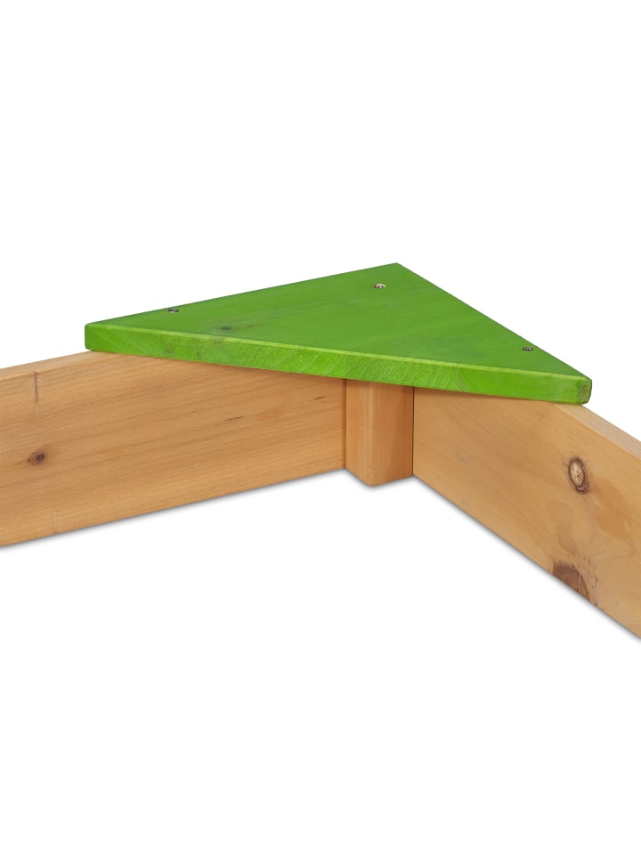 relaxdays Sandkasten in Natur - (B)90 x (H)11,5 x (T)90 cm günstig kaufen onesize