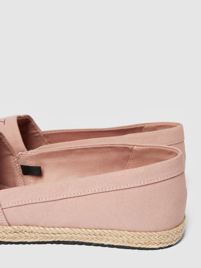 Espadrilles mit Label-Detail Modell 'MONO' in hellrosa