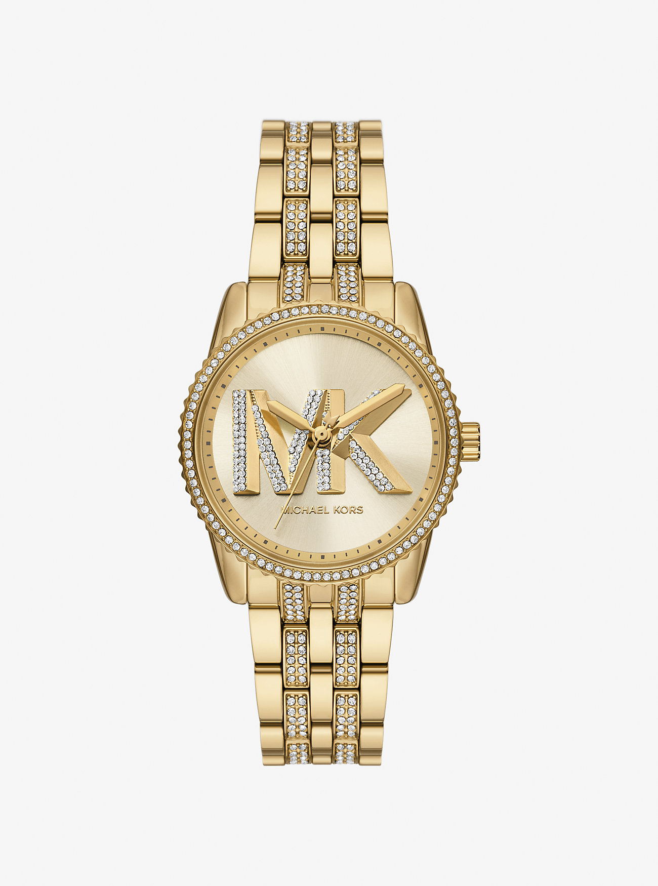 Mini Bryant Pavé Logo Gold-Tone Watch - GOLD