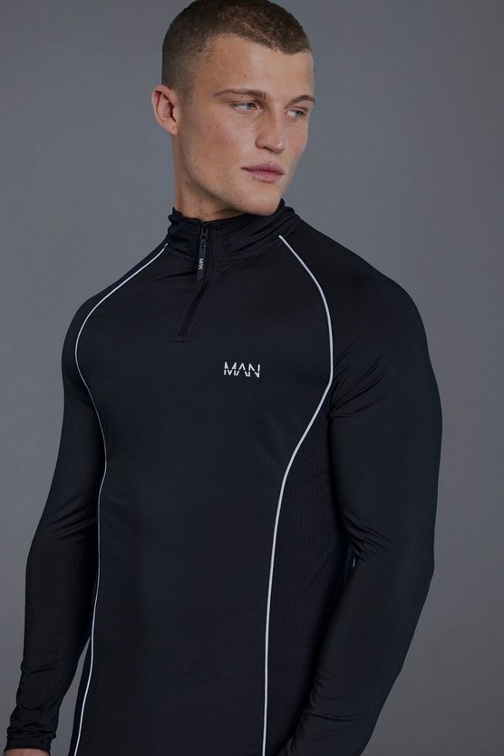 Man Active Mesh-Oberteil mit 1/4 Reißverschluss