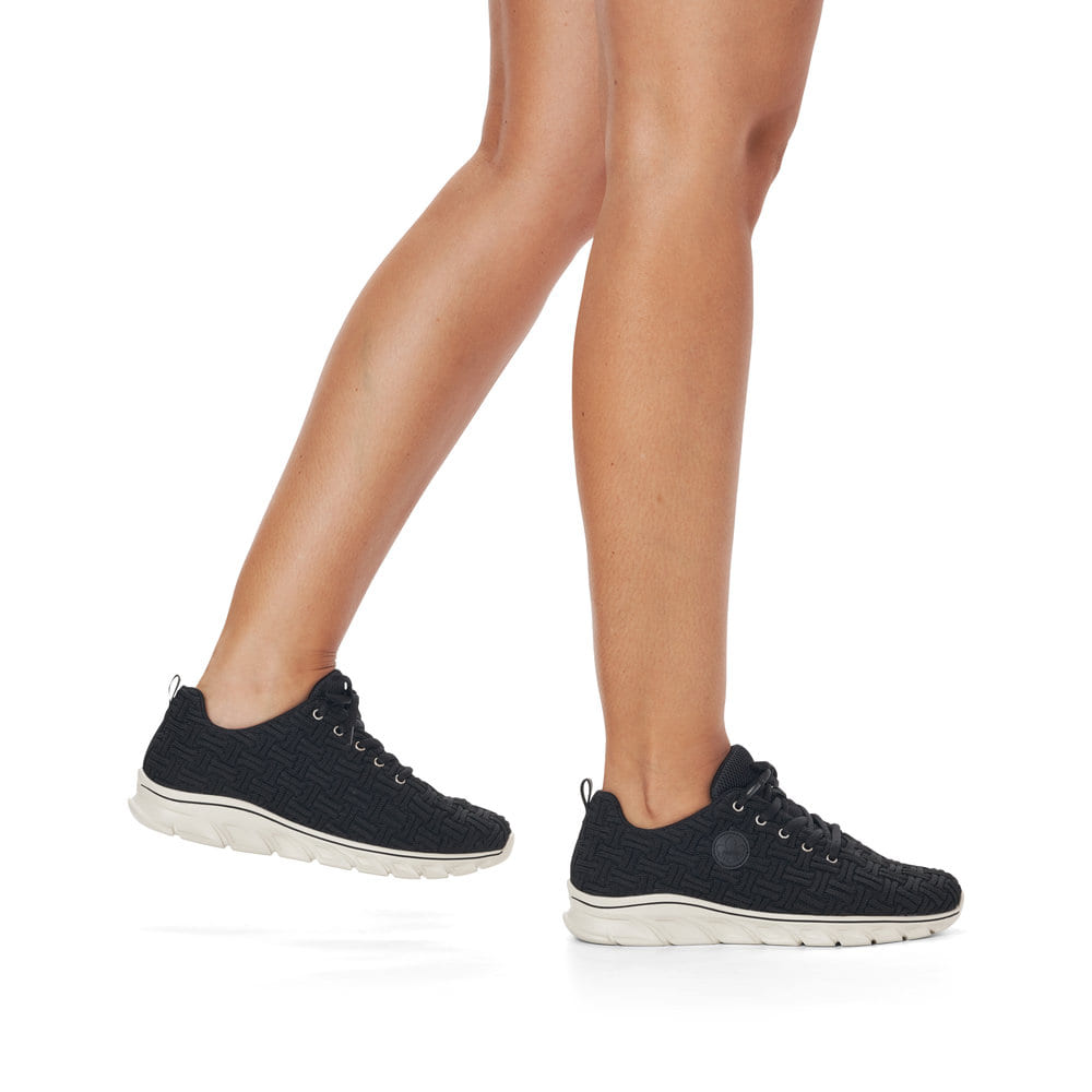 Rieker Damen Sneaker Low tiefschwarz