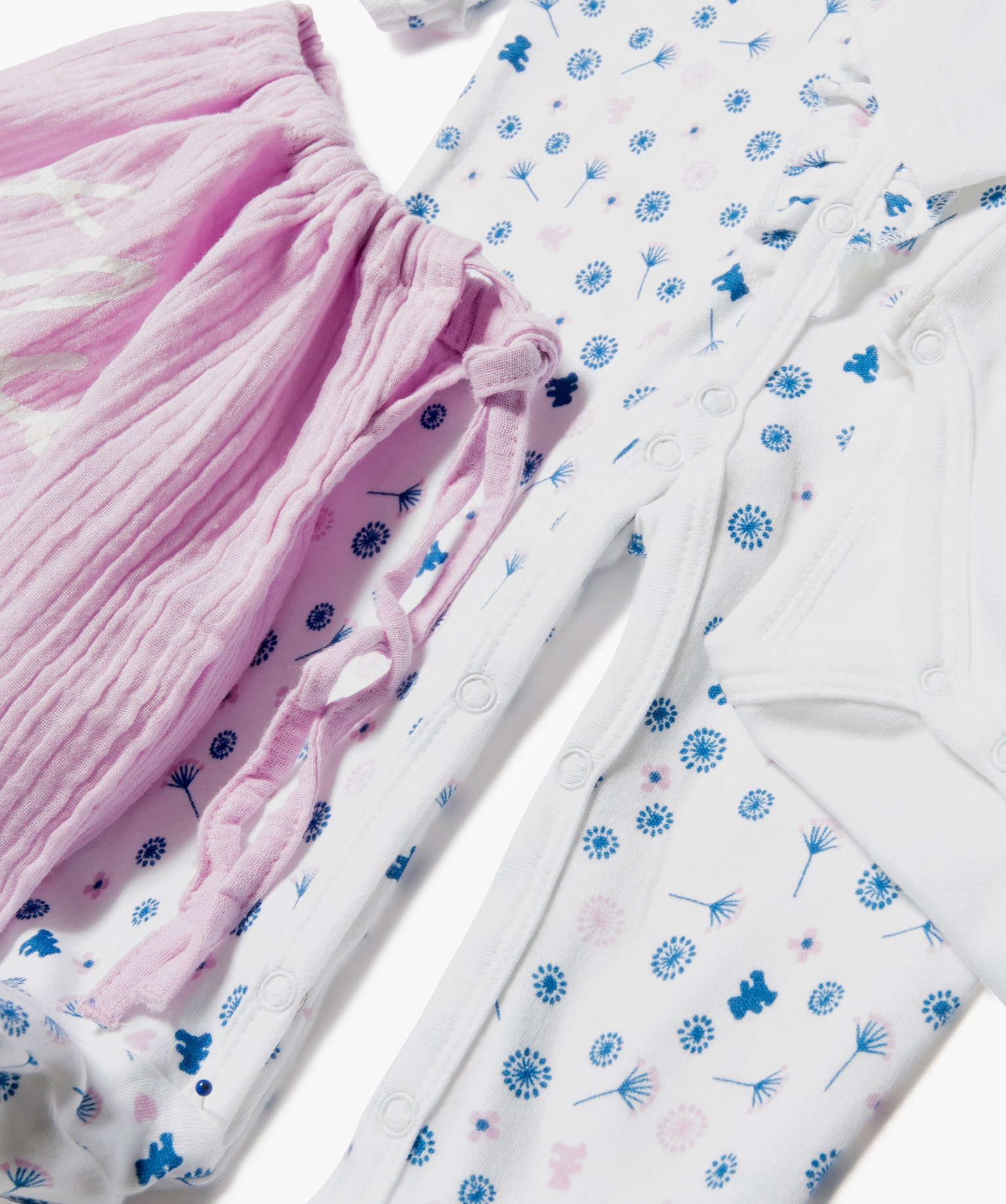 Ensemble 4 pièces bébé fille - LuluCastagnette blanc | GEMO