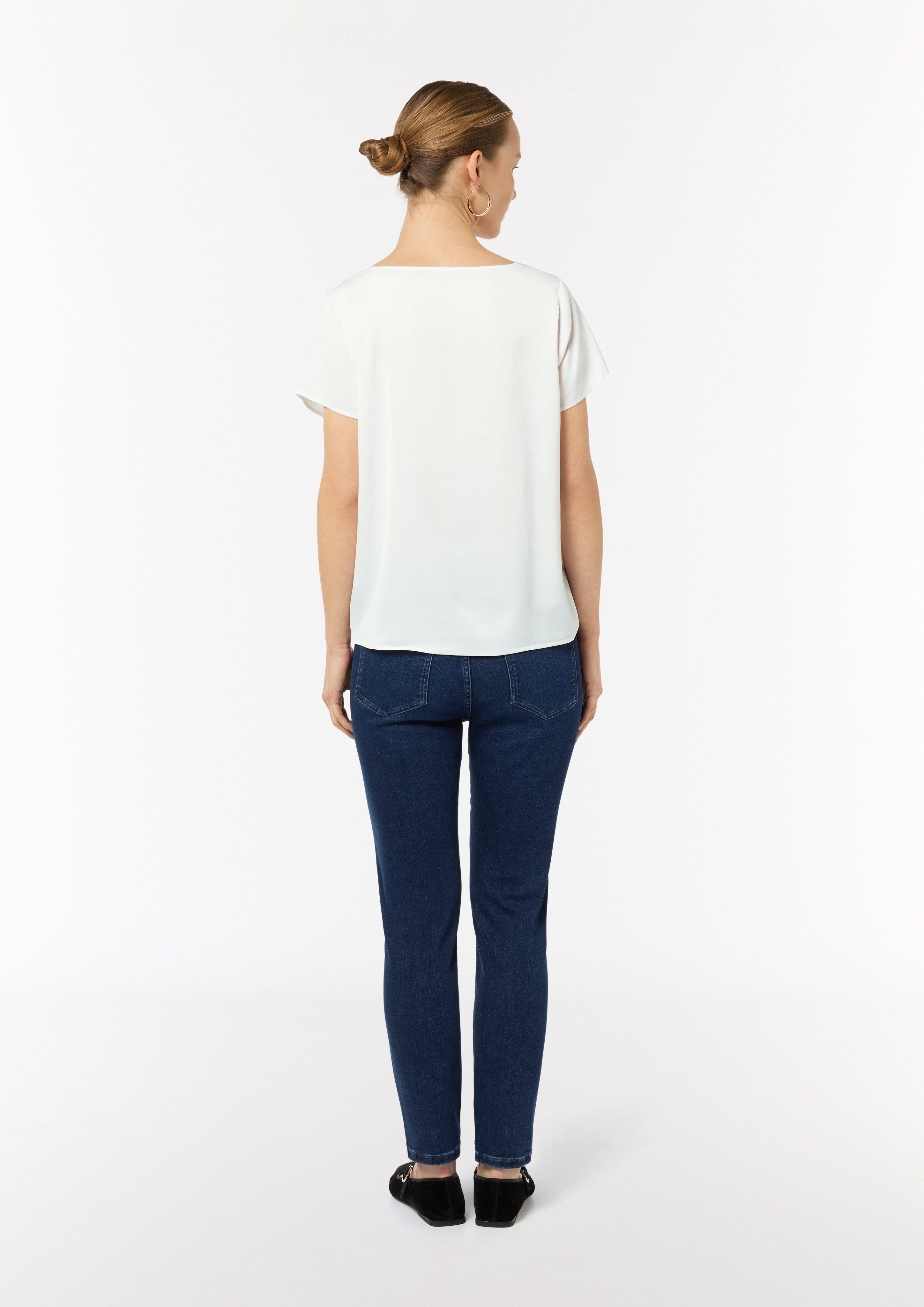 Bluse aus Satin - weiß
