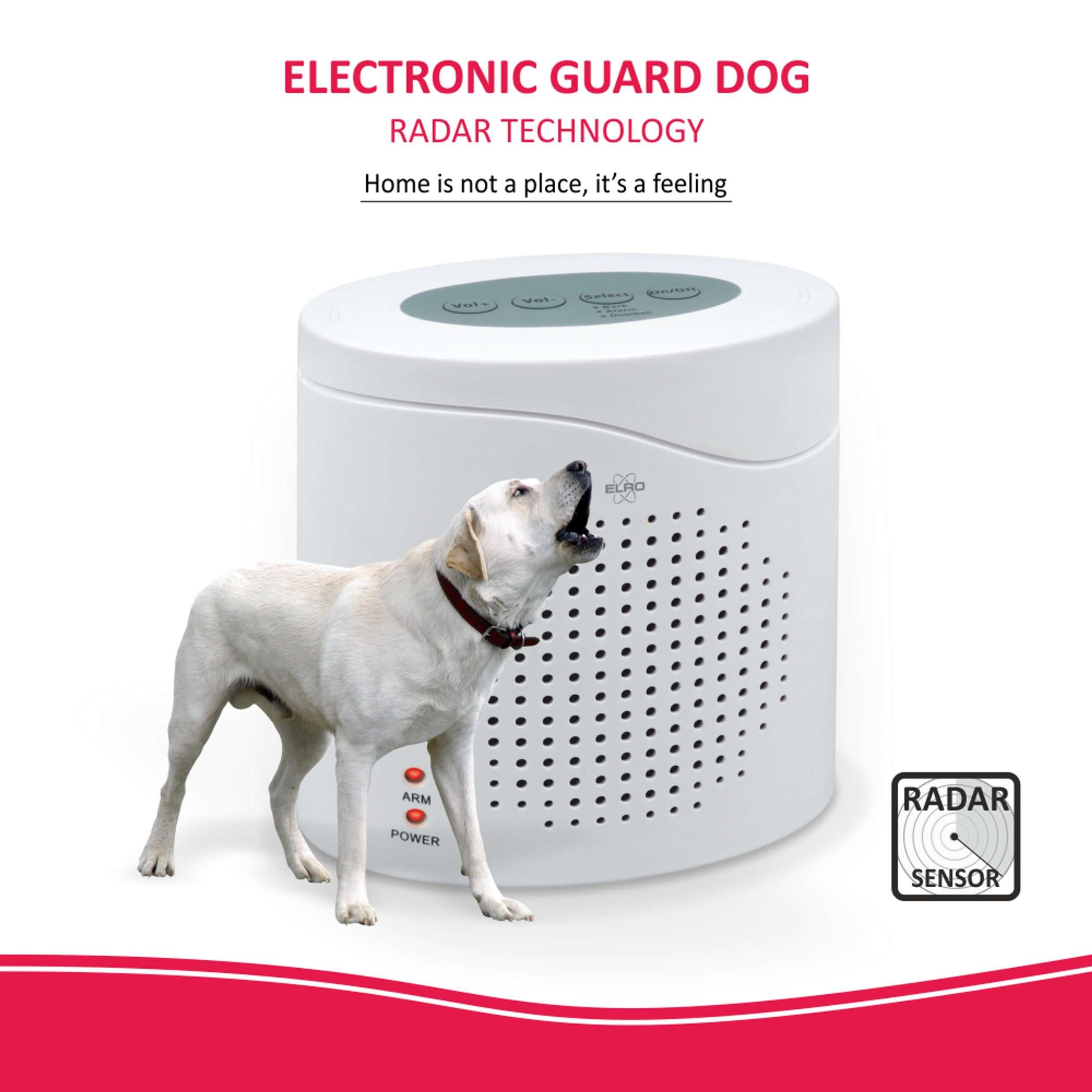 Elro ARD51 Einbruchmelder (3 verschiedene akustische Alarmsignale, Hundegebell, Polizeialarm)