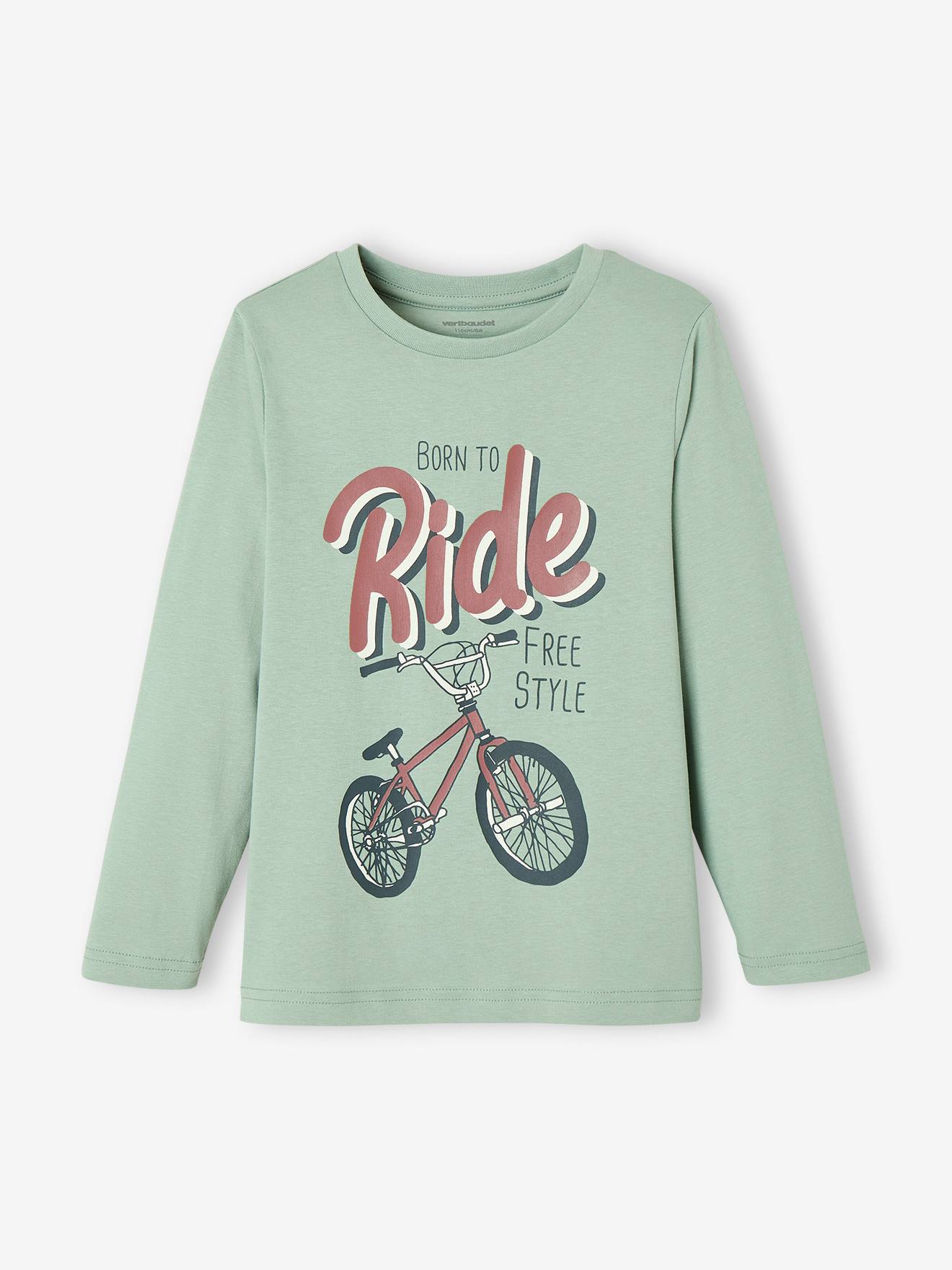 T-shirt motif BMX garçon menthe
