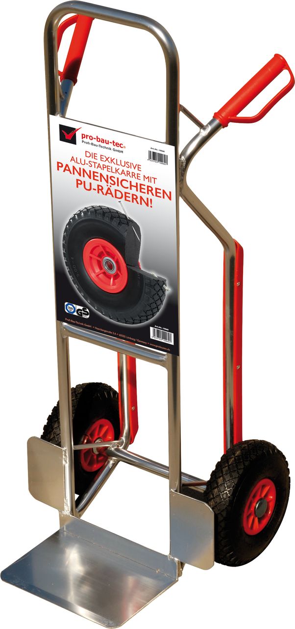 Profi-Bau-Technik ProBauTec Aluminium Stapelkarre mit Treppenrutsche, Tragkraft 150 kg