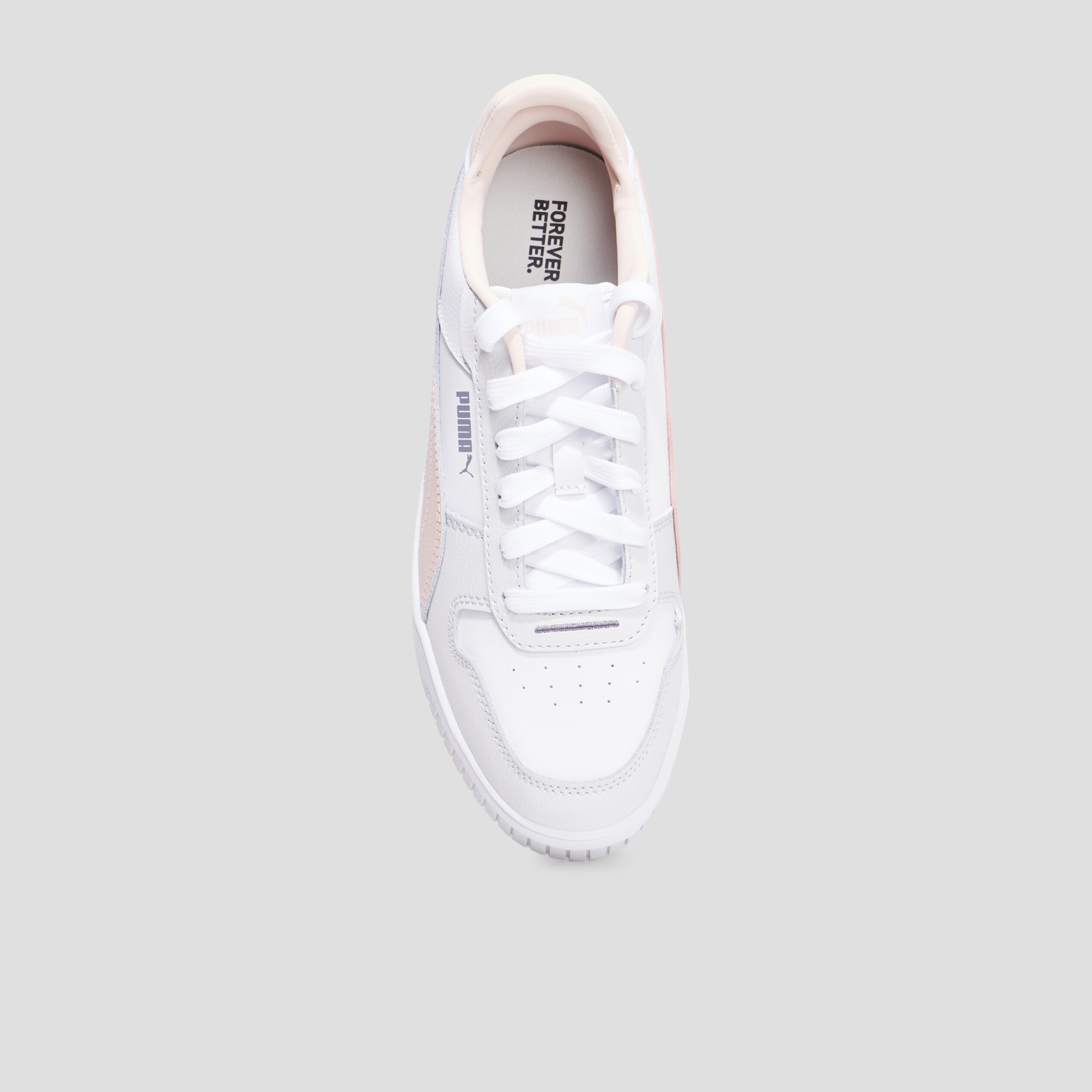 Tennis basses en cuir Puma Carina Street rose femme | La Halle