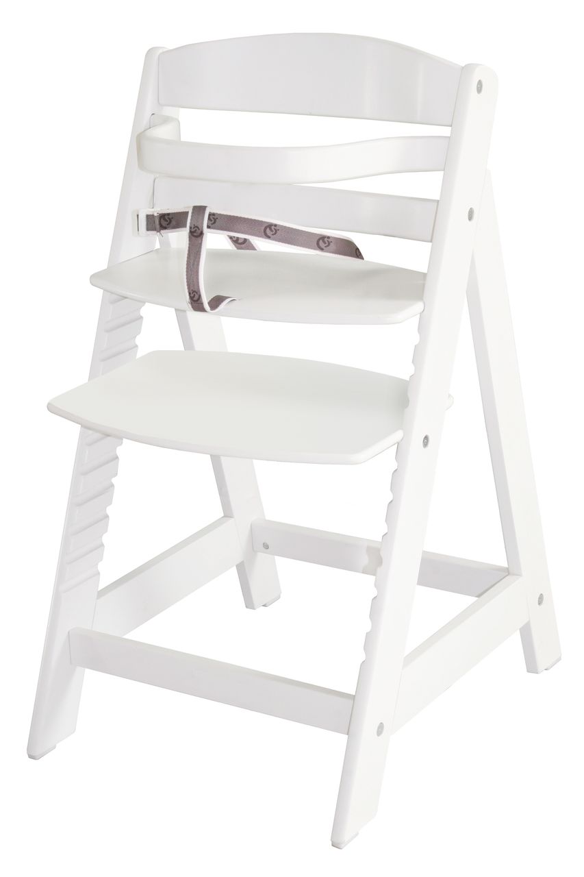 Roba Treppenhochstuhl Sit Up III, mitwachsend vom Babyhochstuhl bis zum Jugendstuhl, Holz, weiß