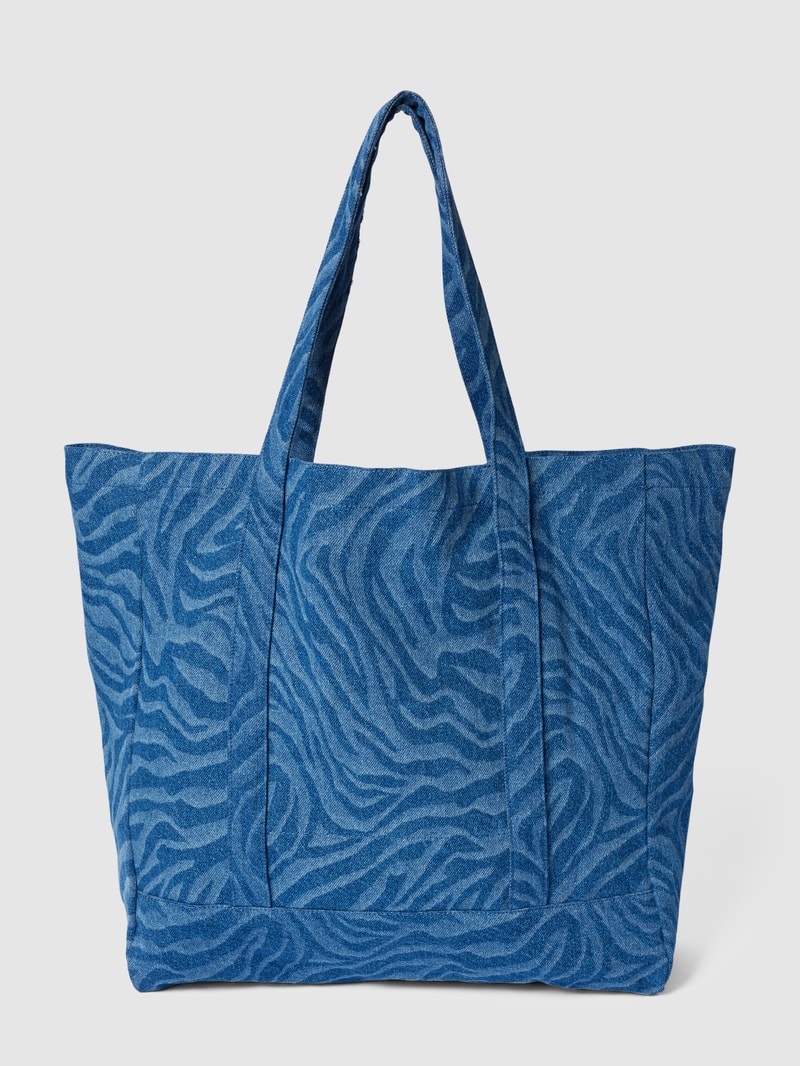 Tote Bag mit Allover-Muster Modell 'Sierra' in jeans