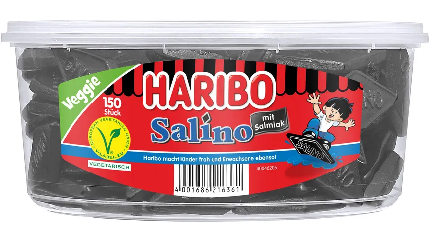 Haribo Lakritz Salino Runddose Veggie 1200 g