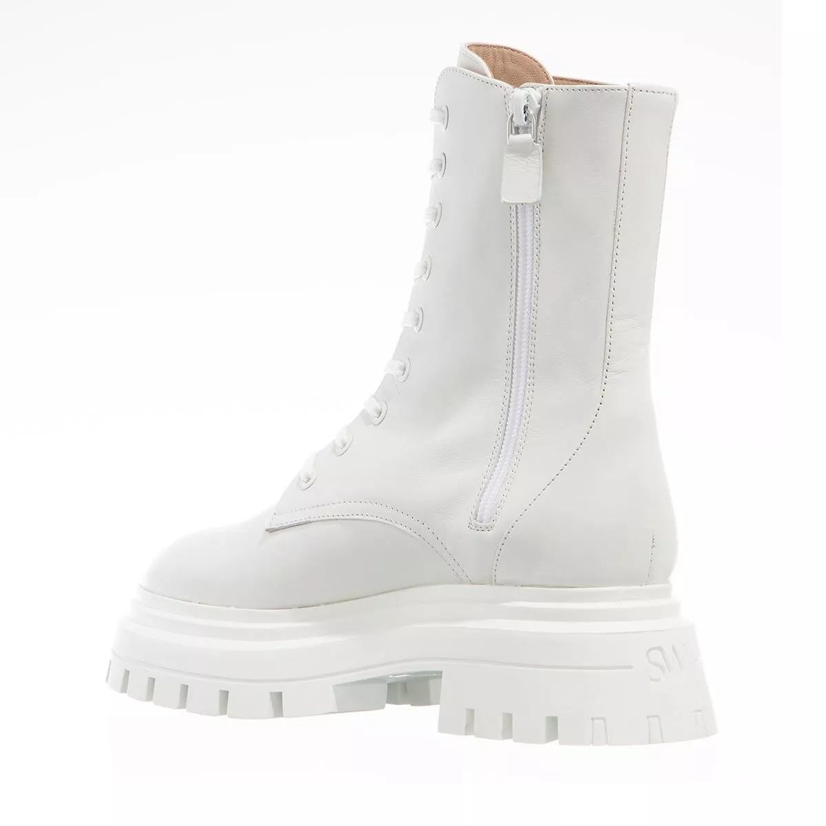 STUART WEITZMAN Stiefeletten weiss Schnürstiefel