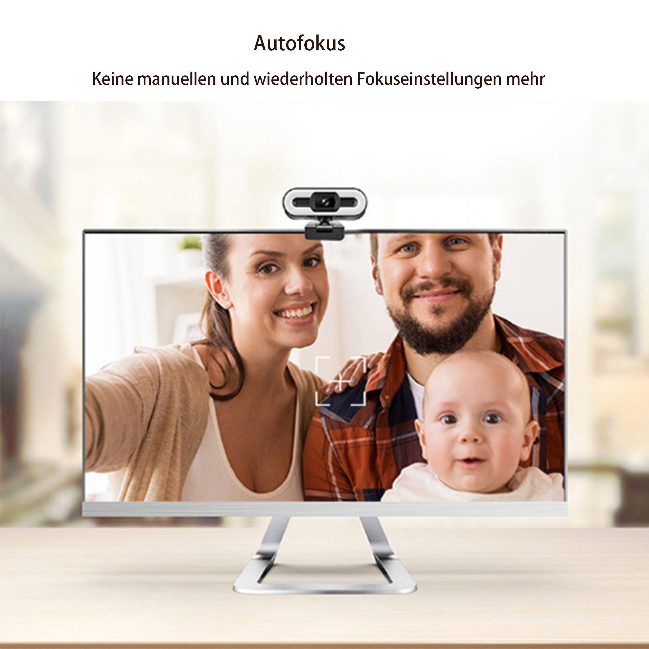 Diida Webcam,Computer-Webcam,Mini,Fülllicht,Anti-Blaulicht,HD,2K Dashcam