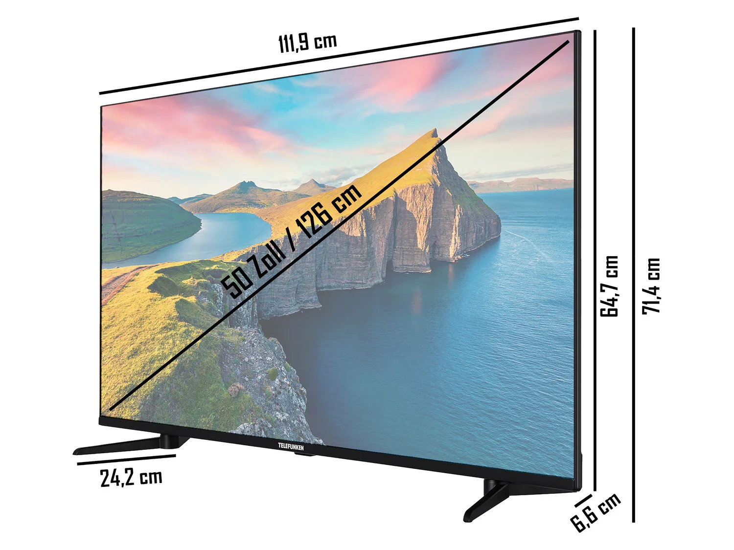 TELEFUNKEN »QU43-65K800« QLED Fernseher Smart TV 4K UHD mit Dolby Vision HDR