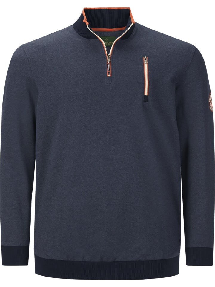 Charles Colby Sweatshirt EARL PADRIC in dunkelblau melange günstig kaufen
