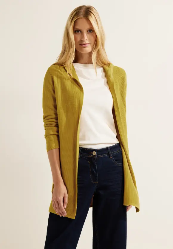 CECIL Lange Kapuzenstrickjacke