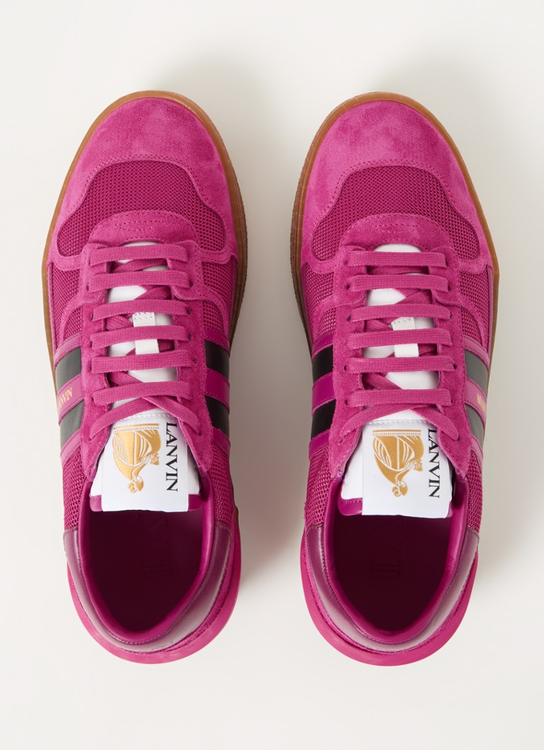 Lanvin Clay mesh sneaker with calfskin details